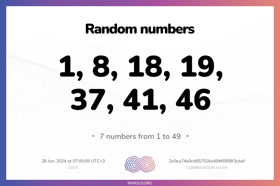 Random number generator online | RANDUS.ORG